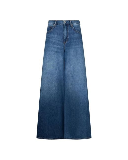 Liu Jo Blue Washed Denim Jeans Wide Leg