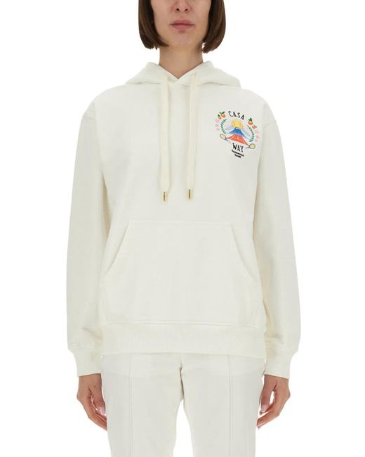 Casablanca White "Casaway Mountain" Sweatshirt