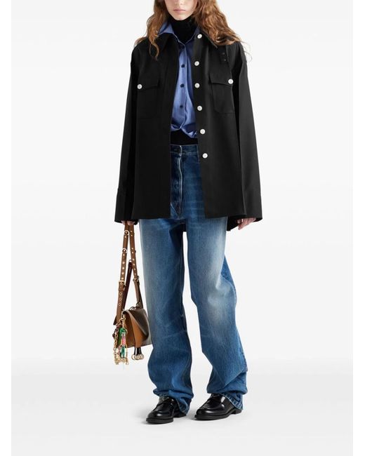 Prada Black Buttoned Long-Sleeve Shirt