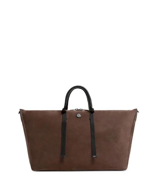 Moncler Brown Carlo Logo-Detail Duffle Bag for men