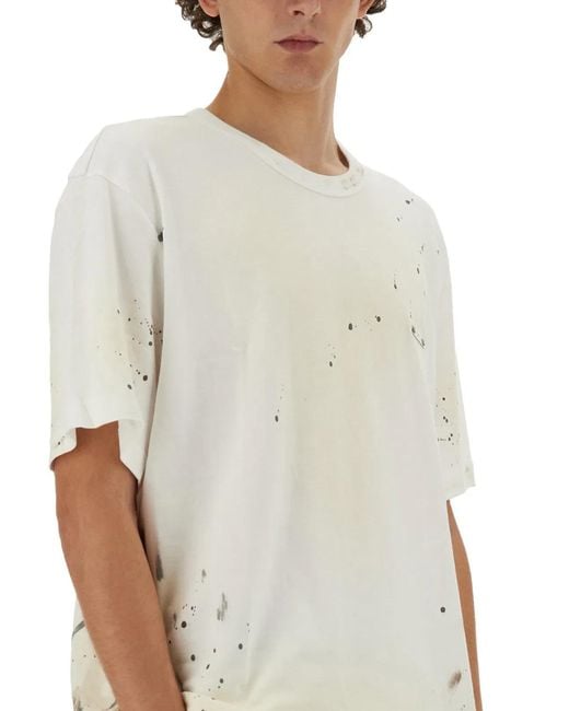 Helmut Lang White T-Shirt With Print for men