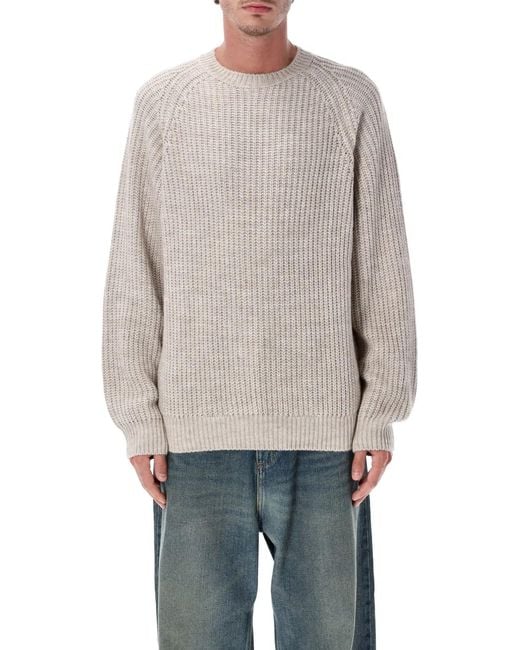 Carhartt Gray Firth Sweater With Raglan Sleeves for men