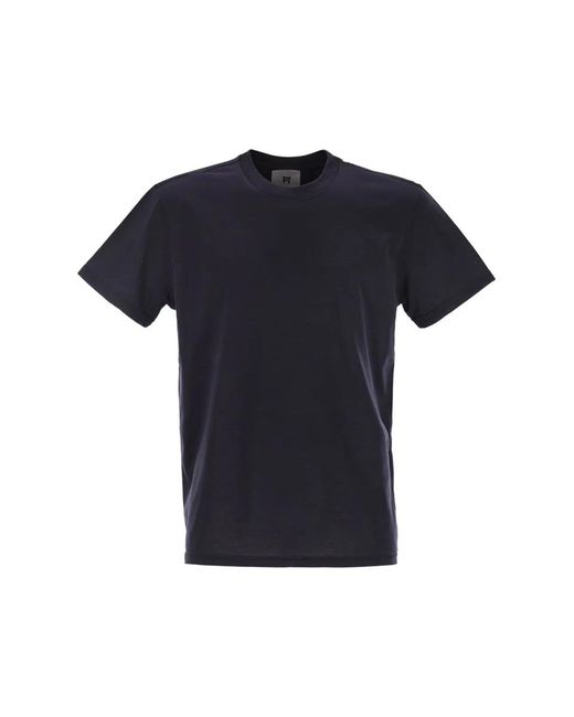 PT Torino Blue Silk And Cotton Jersey Knit for men