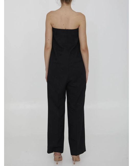 Burberry Black Tailored Wool Jumpsuit