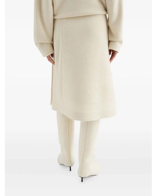 Jil Sander Natural "Padded Details" Skirt