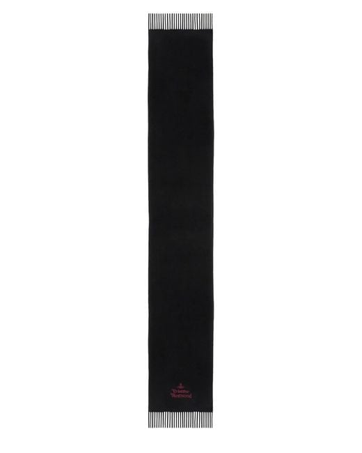 Vivienne Westwood Black Wool Scarf