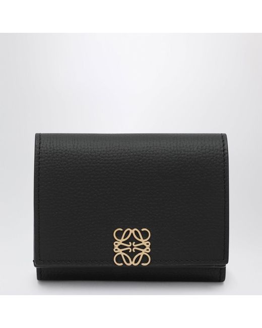 Loewe Black Anagram Trifold Wallet