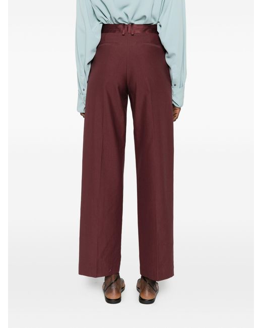 Forte_forte Purple Chic Viscose Cotton Pants