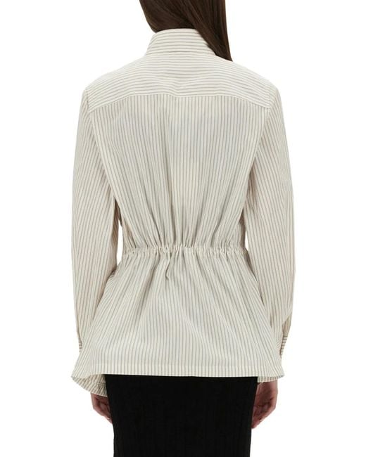 Fendi Natural Cotton And Silk Blouson