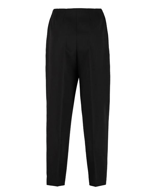 Bottega Veneta Black Wool Cropped Trousers