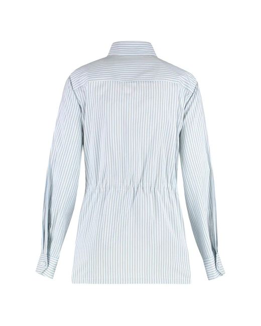 Fendi Blue Belted Cotton Jacket