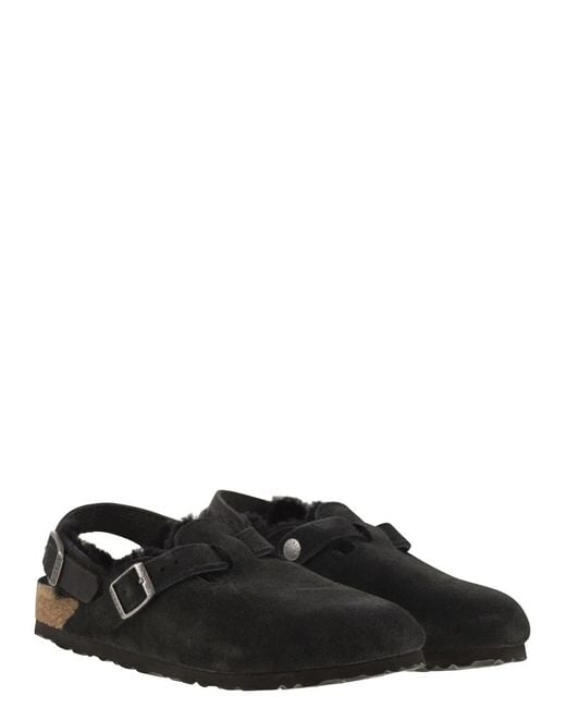 Birkenstock Black Tokio Shearling