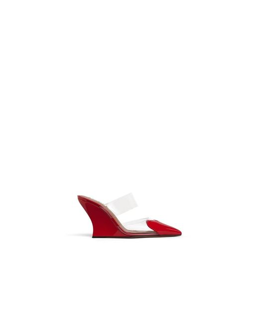 Alaïa White Heart Wedge Mules