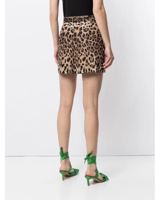 Dolce & Gabbana Natural Dolce & Gabbana Leopard Print Short Skirt