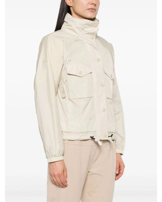 Moncler Natural Nor Sport Jacket With Concealed Hood