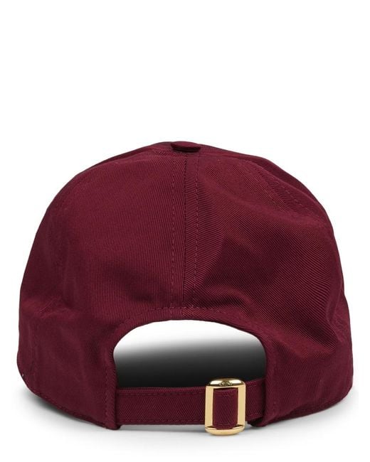 Céline Red Cappello Da Baseball Con Logo