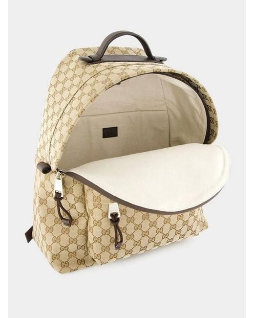 Gucci Natural Medium Fabric Backpack for men