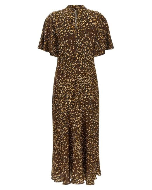 Twinset Natural Twin Set Animal Print Dress
