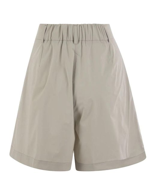Herno Gray Stretch Nylon Shorts