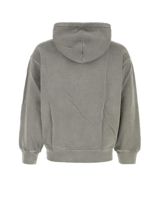 Carhartt Gray Hooded Nelson Sweatshirt Cotton Sweat for men