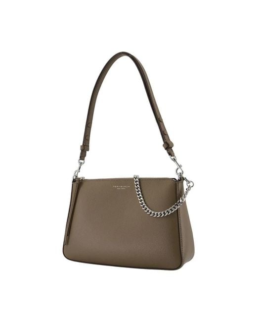 Tory Burch Brown Cow Leather Shoulder Bags