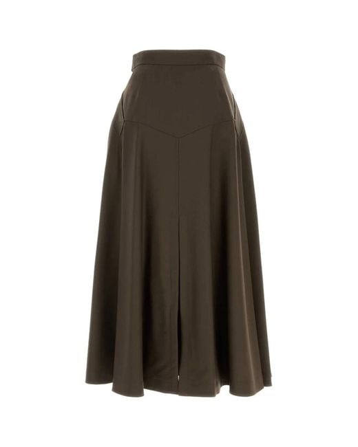 Burberry Green Wool Skirt