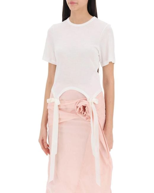 Simone Rocha White Bow Tails Easy T