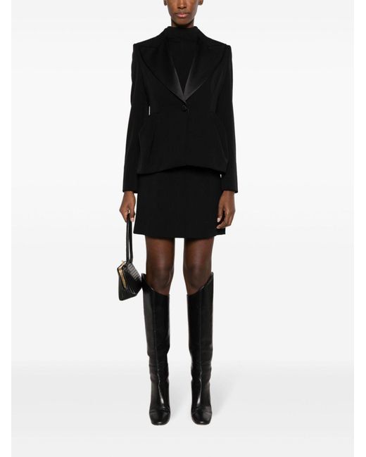 Max Mara Black Wool Single-Breasted Blazer Jacket
