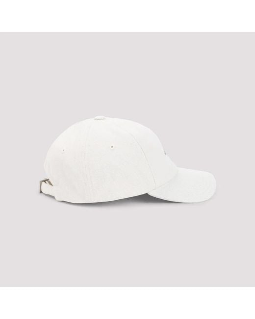 Jacquemus White Branded Cap