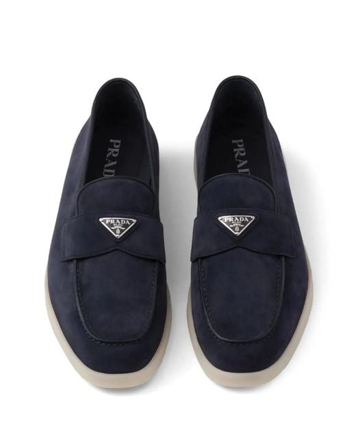 Prada Blue Loafers for men