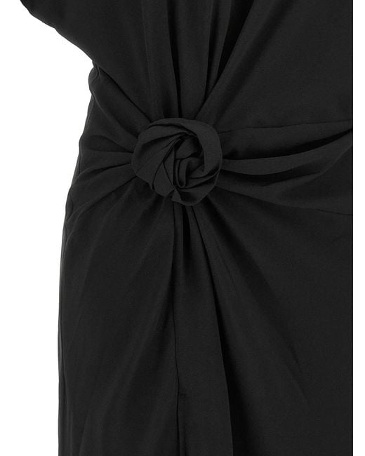 ROTATE BIRGER CHRISTENSEN Black Rotate Birger Christensen Wide Slit Dress