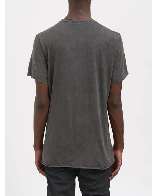 Poeme Bohemien Gray Cotton T-Shirt for men
