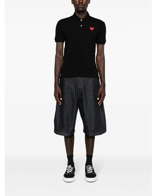 COMME DES GARÇONS PLAY Black Cotton Polo Shirt for men