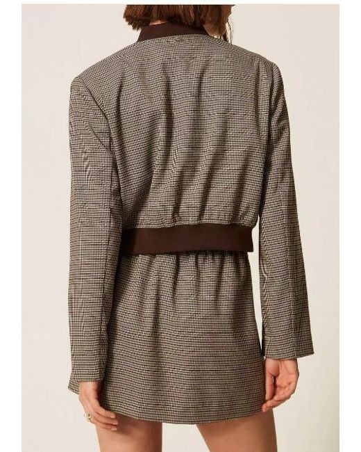 Twinset Gray Polyester Skirt