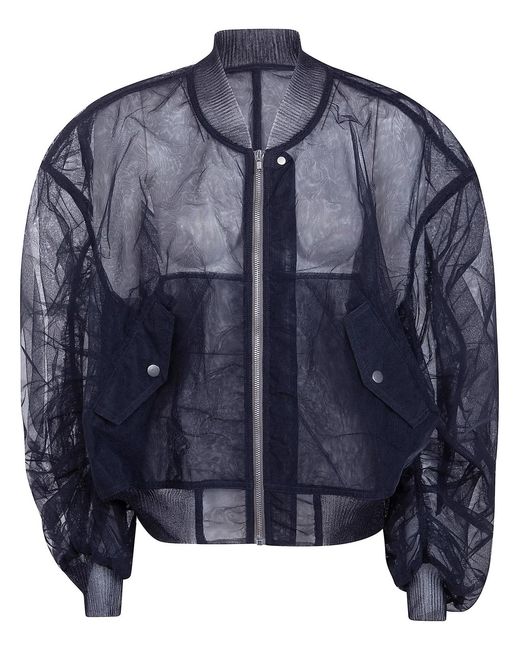 Rick Owens Blue Bomber Secchia Flight Jacket