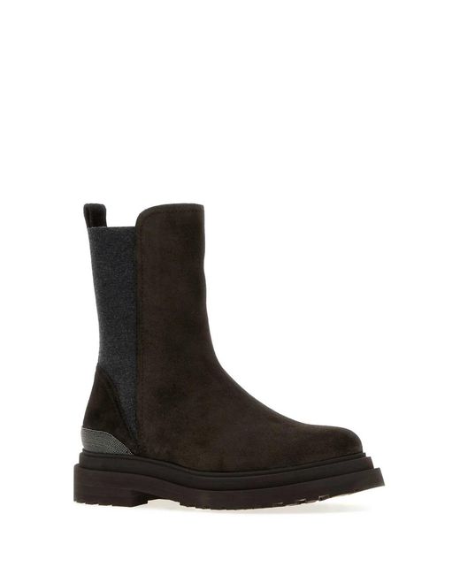 Brunello Cucinelli Black Pair Of Ankle Boots