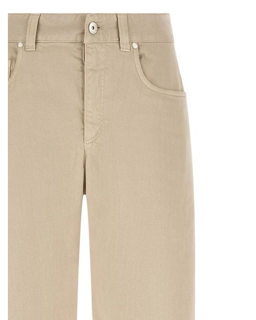 Brunello Cucinelli Natural Garment-Dyed Jeans