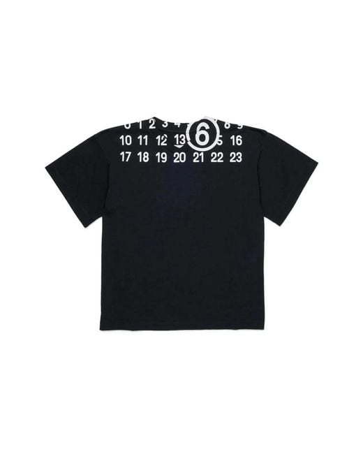 MM6 by Maison Margiela Black T-Shirt With Logo