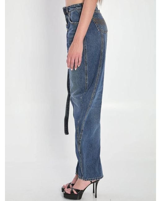 Jean Paul Gaultier Blue Strap Jeans