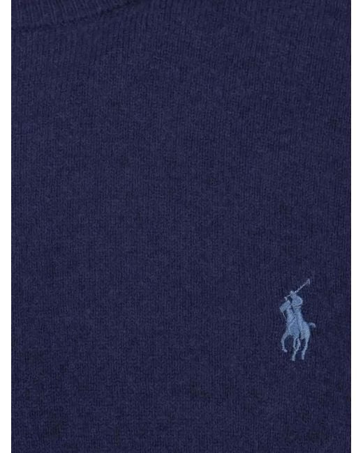 Ralph Lauren Blue Crew Neck Sweater for men