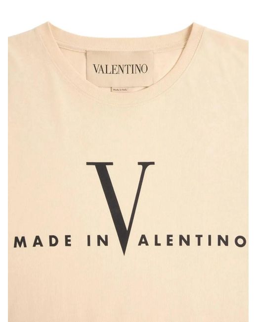 Valentino Garavani Natural T-Shirt With Made for men