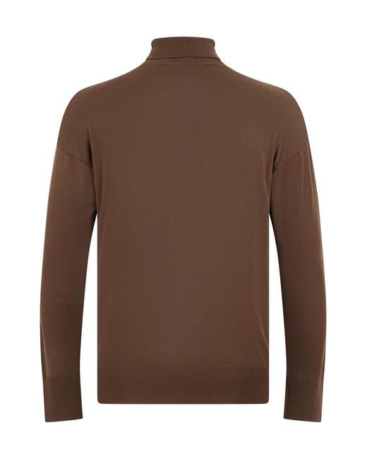 Max Mara Brown S Max Mara High Collar Sweater