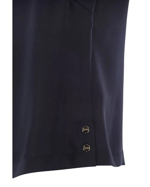 Herno Blue V-Neck Top