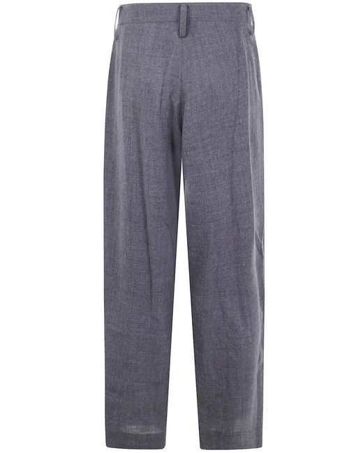 Y's Yohji Yamamoto Blue U-Tuck Wide Pants