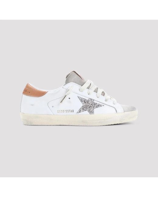 Golden Goose Deluxe Brand White Leather Flat Shoes