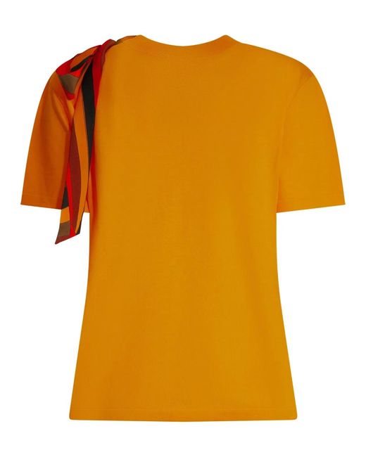 Emilio Pucci Yellow Cotton Silk T-Shirt