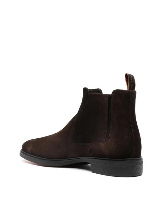 Santoni Brown "Easy" Ankle Boots for men