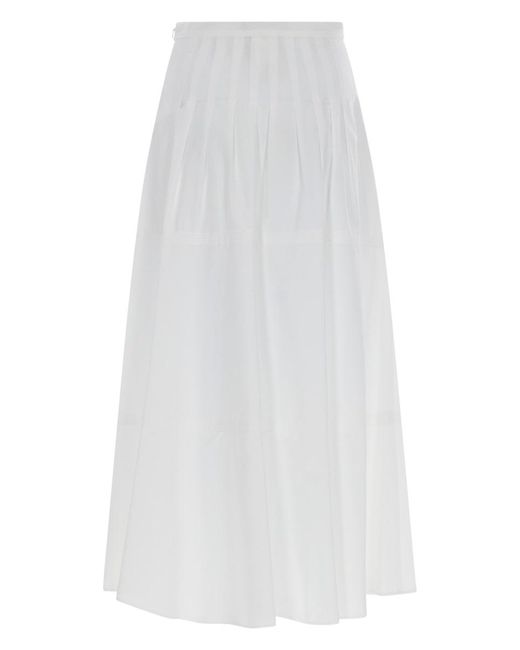 Max Mara White Gonna Lunga "Opera"