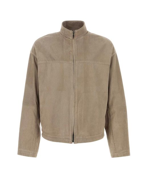 Emporio Armani Natural Suede Jacket for men