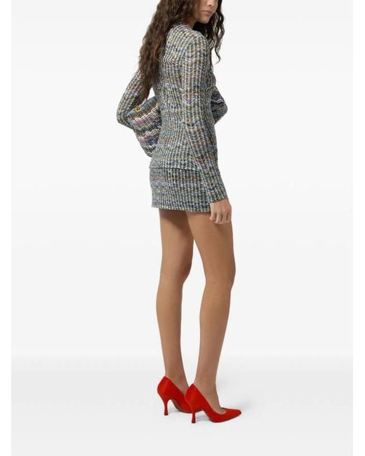 Missoni Gray Zig Zag Motif Crenweck Sweater